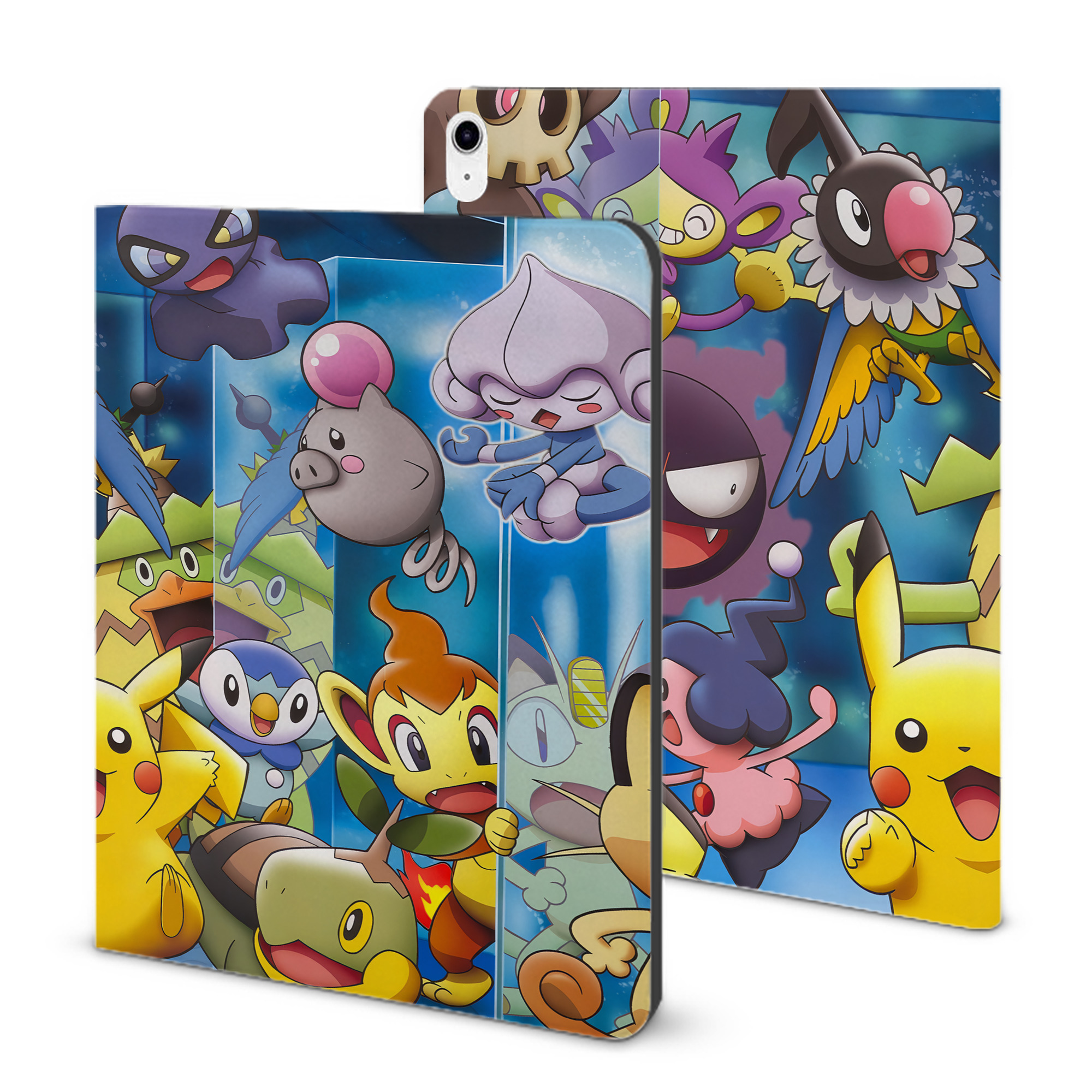 （画像用） ポケットモンスター Pokémon IPad ケース ブック型 PUレザー TPU 耐衝撃 軽量 薄型 ペン収納なし 全面保護 IPad 各モデル対応